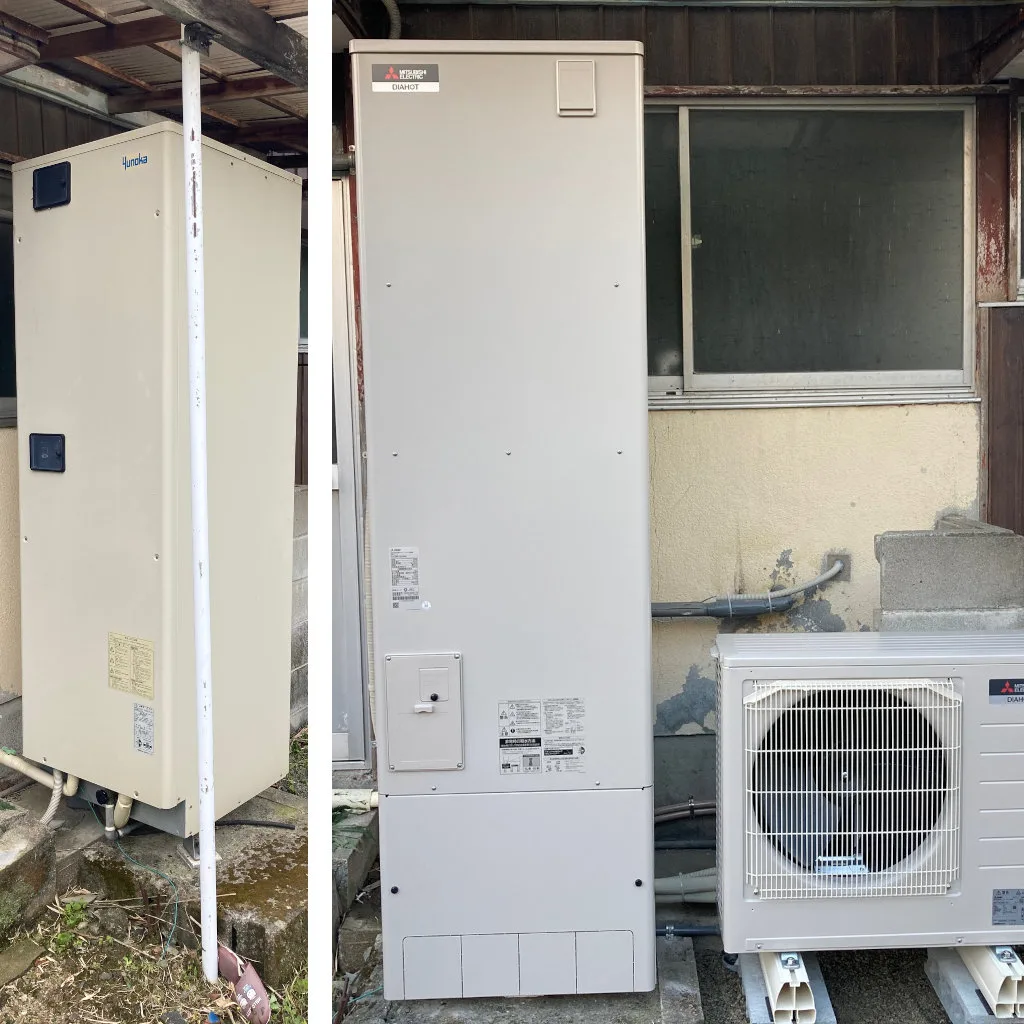 電気温水器からエコキュートへ