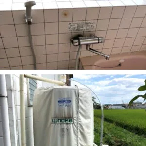 浴室蛇口交換と電気温水器修理-ｙ様邸(佐賀県小城市)R4-0915